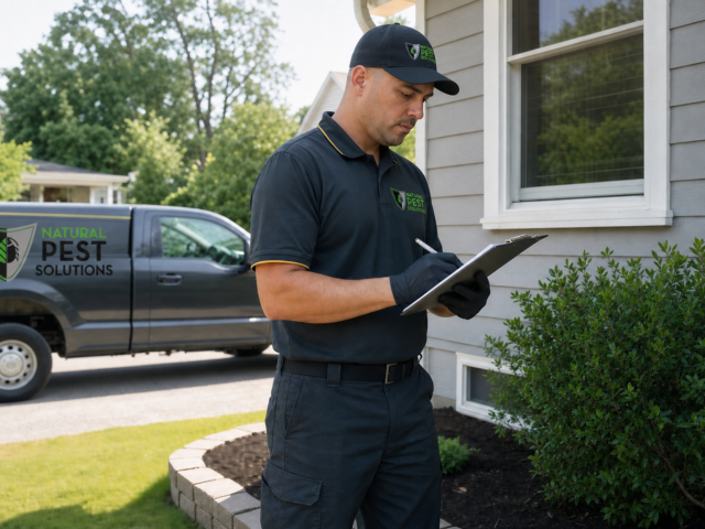 Natural Pest Solutions technician at work