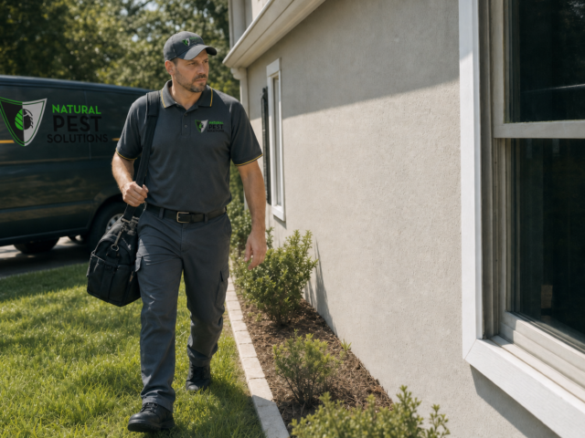 Natural Pest Solutions technician at work