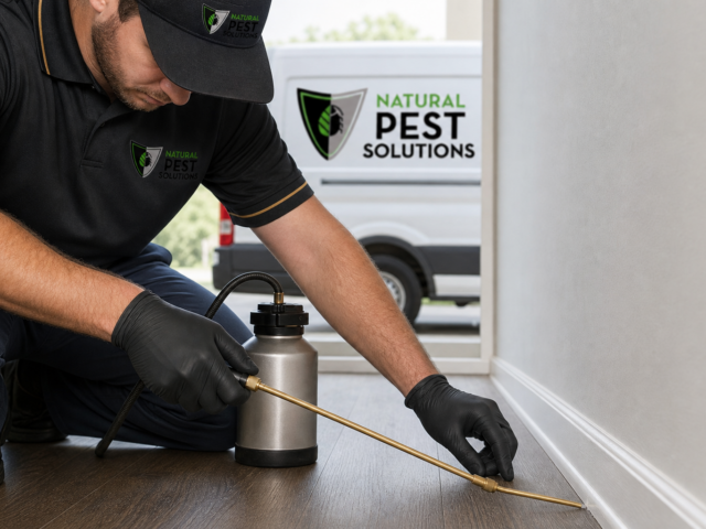 Natural Pest Solutions technician at work