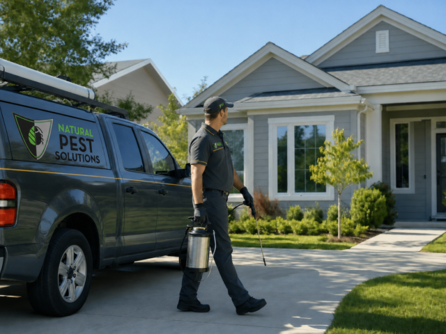 Natural Pest Solutions technician at work