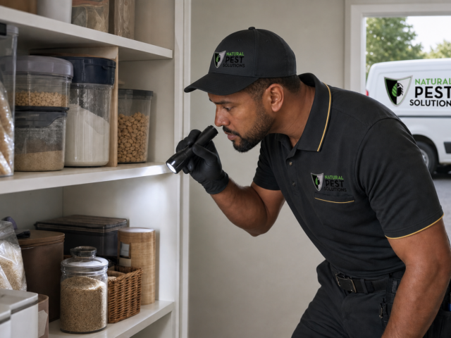 Natural Pest Solutions technician at work
